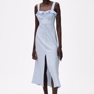 Zara Floral Linen Blend Dress